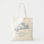 Tote Bag West Tisbury MA Mariage Faveur Bienvenue (Devant)