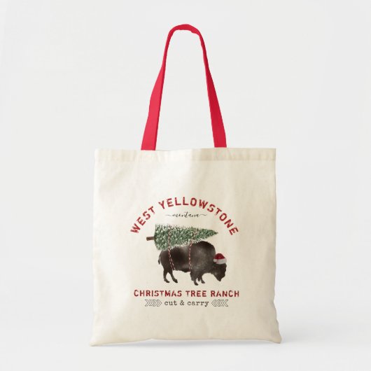 Tote Bag West Yellowstone Montana Christmas Tree Ranch (Devant)