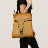 Tote Bag Western Bull Horns (De près)