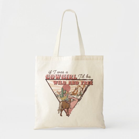Tote Bag Western Country Cowgirl (Devant)