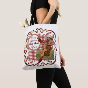 Tote Bag Western Cowgirl mettre sur votre Big Girl Boots 1 