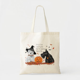 Tote Bag Westie et Scottie Halloween