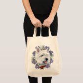 Tote Bag Westie Ne m'oubliez pas (Devant (produit))