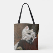 Tote Bag Westie sur canapé (Dos)
