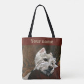 Tote Bag Westie sur canapé (Dos)