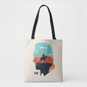 Tote Bag Westworld Dr Ford Silhouette Of Man en noir
