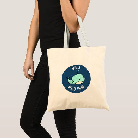 Tote Bag Whale Hello There Funny Whale Pun (Devant (produit))