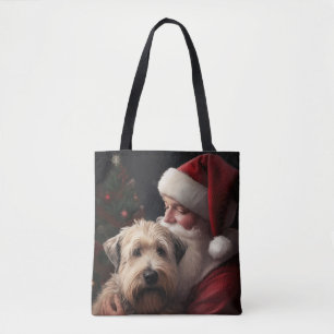 Tote Bag Wheaton Terrier Avec Noël Festif Du Père Noël