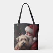 Tote Bag Wheaton Terrier Avec Noël Festif Du Père Noël (Dos)