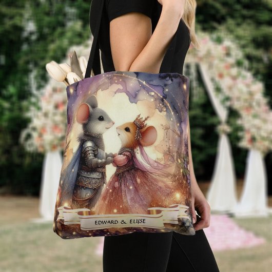 Tote Bag Whimsale Fairytale Mariage Souris Couple Personnal