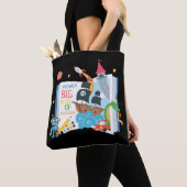 Tote Bag Whimsical Boy Library Livre Fourre-tout (De près)
