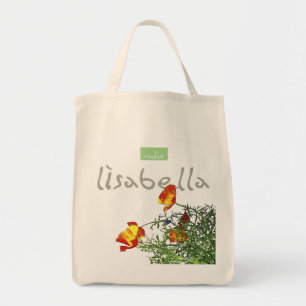 Tote Bag whimsical cheerful California poppies