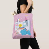 Tote Bag Whimsical Girl Book Fourre-tout (De près)
