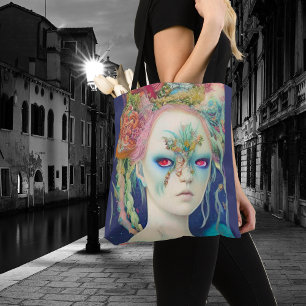 Tote Bag Whimsical Girls Face Nymph Fairy sorch Magique