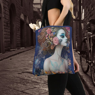 Tote Bag Whimsical Girls Face Nymph Fairy sorch Magique
