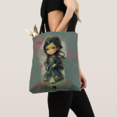 Tote Bag Whimsical Kawaii Fairy Tale Girl (De près)