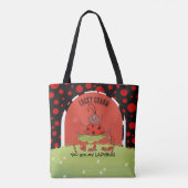 Tote Bag Whimsical Ladybug Garden "Lucky Charm" Wrap-Around (Dos)