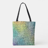 Tote Bag Whimsical noir Motif  Abstrait coloré (Dos)