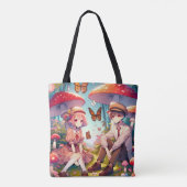Tote Bag Whimsical Romantic Anime Couple (Dos)