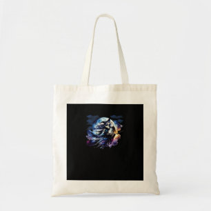 Tote Bag Whimsigoth Sorcière volant au-dessus de la Pleine