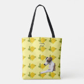 Tote Bag Whippet et roses jaunes [Med] (Dos)