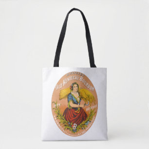 Tote Bag Whiskey Advertising Étiquette, Vers 1860.