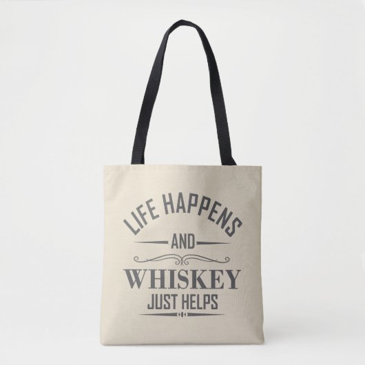 Tote Bag Whiskey aide à boire de l'alcool en disant (Devant)