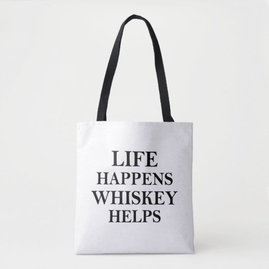 Tote Bag Whiskey aide à drôles de paroles d'alcool (Devant)