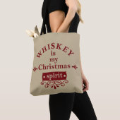 Tote Bag Whiskey est mon esprit de Noël (De près)