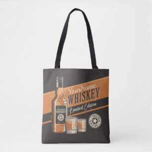 Tote Bag Whiskey Liquor Bottle Western Bar 