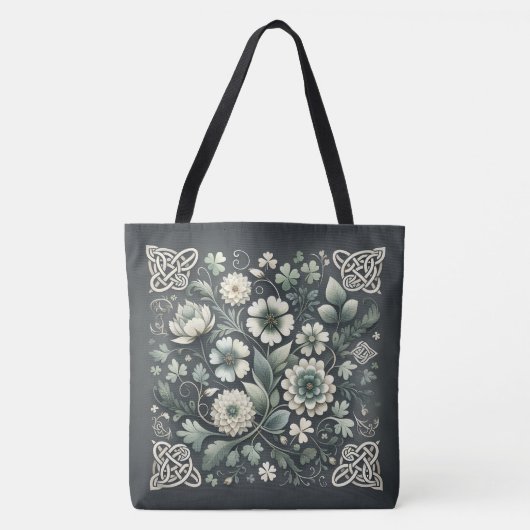 Tote Bag Whispered Clover Knotwork Garden (Devant)