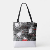 Tote Bag White and Black Scribble (Dos)