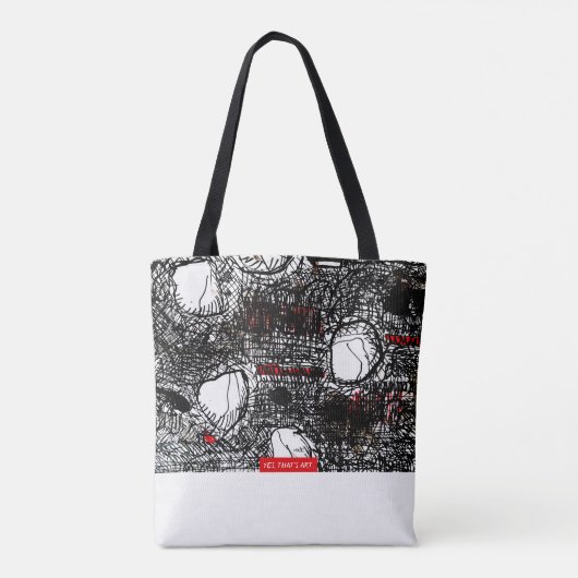 Tote Bag White and Black Scribble (Dos)