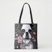 Tote Bag White Boston Terrier (Devant)