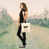 Tote Bag White Faced Black Spanish Roosters Chickens Name