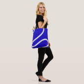 Tote Bag – White Lines on Blue (Op model)
