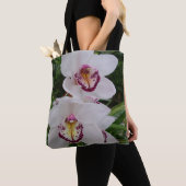 Tote Bag White Orchids Beautiful Tropical Flowers (De près)