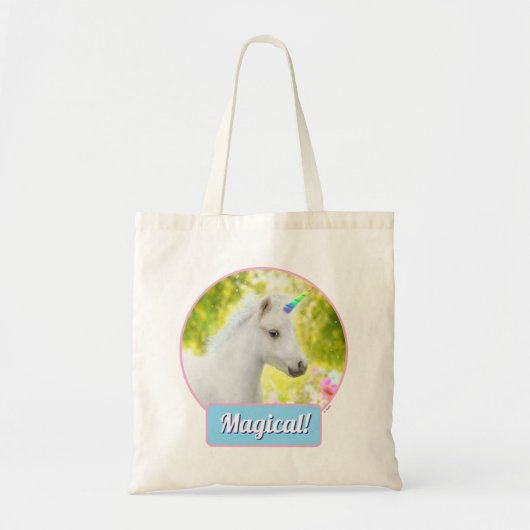 Tote Bag White Pony Unicorn (Devant)