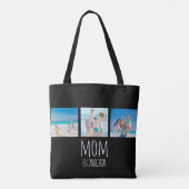 Tote Bag White Script Established Mom Black (Dos)