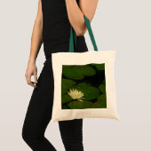 Tote Bag White Waterlily I Peaceful (Devant (produit))