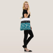 Tote Bag White Web Texture + votre bachgr. & idées (Sur le modèle)