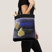 Tote Bag White yellow freesia (De près)