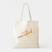 Tote Bag Wicked Halloween Modern Script Nom personnalisé (Dos)