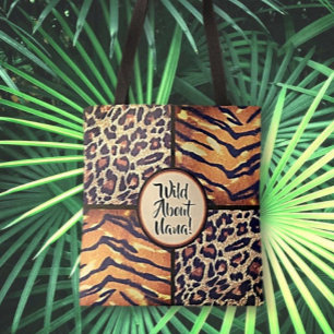 Tote Bag Wild About nana poster de animal
