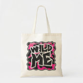 Tote Bag Wild Me Vache rose et blanc (Devant)
