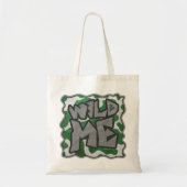 Tote Bag Wild Me Vache Vert et blanc Imprimer (Devant)