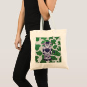 Tote Bag Wild Me Vache Vert et blanc Imprimer (Devant (produit))