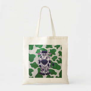 Tote Bag Wild Me Vache Vert et blanc Imprimer