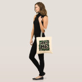 Tote Bag Wild Me vert et noir zèbre modèle (Devant (modèle))