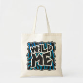 Tote Bag Wild Me Zebra Noir et Bleu (Devant)